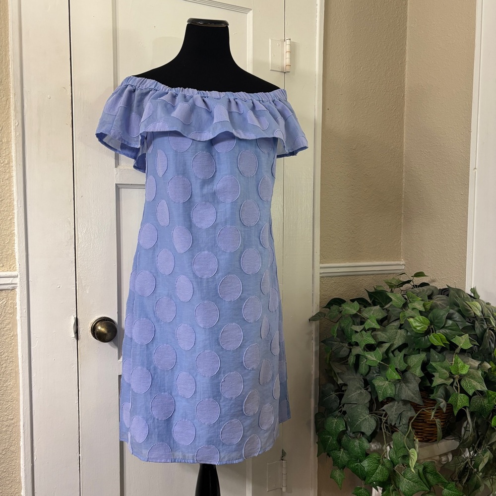 STS Sail to Sable Hydrangea Jacquard Dot Dress